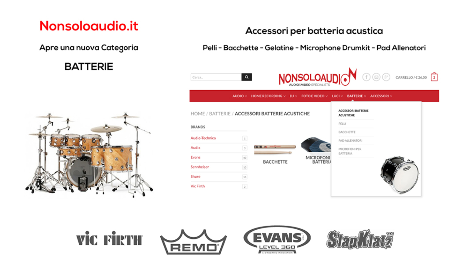 ARRIVANO GLI ACCESSORI PER BATTERIA!